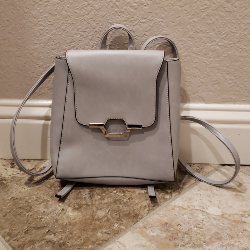 Mossimo Supply Co. Light Gray FauxLeather Backpack